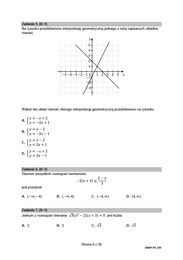 Matura Z Matematyki Zobacz Jakie By Y Zadania