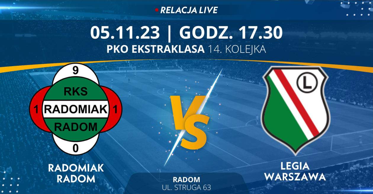 Radomiak Radom Legia Warszawa Relacja Live