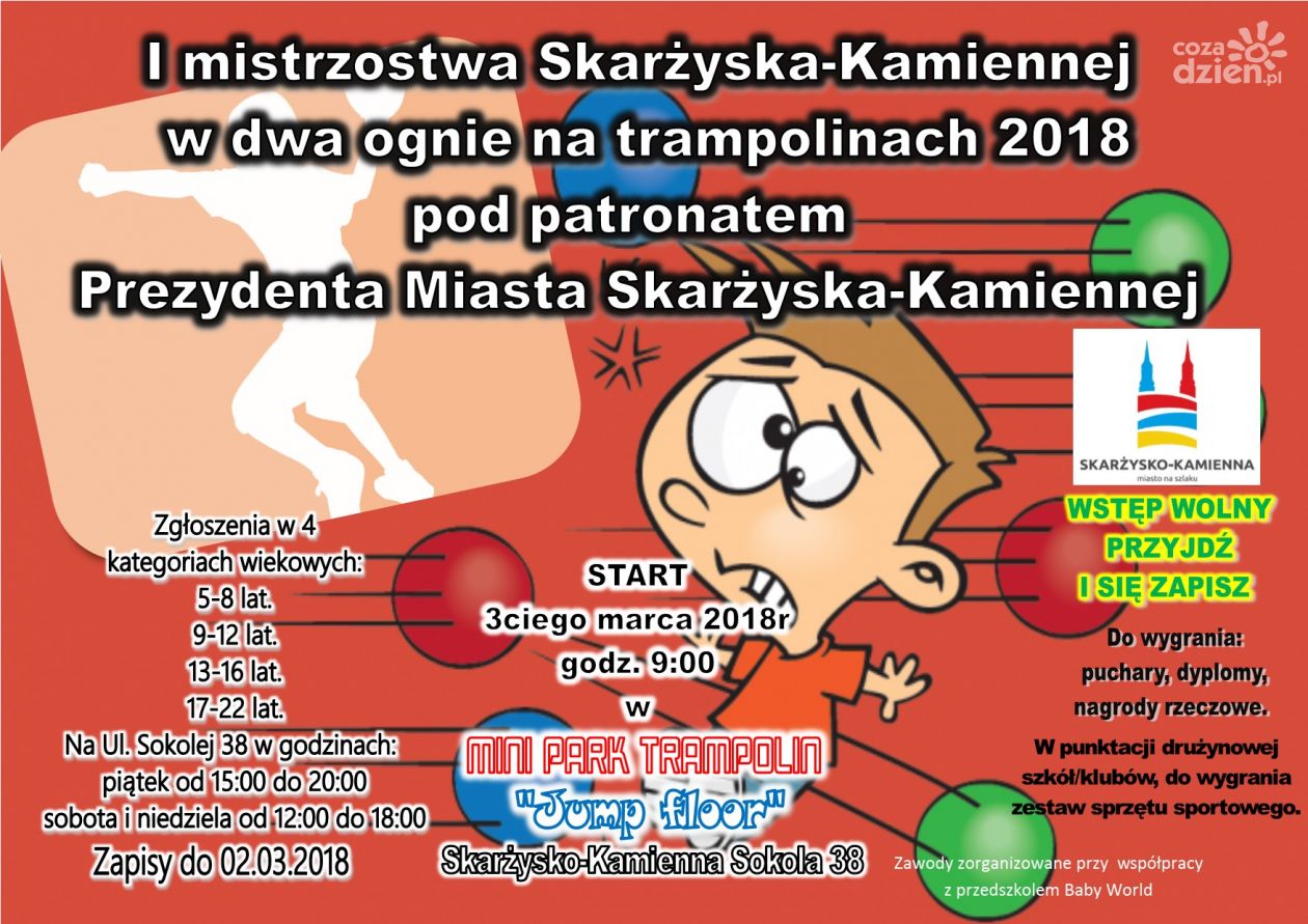 Skarżysko Kam. Mistrzostwa w dwa ognie na trampolinach