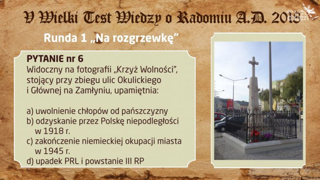 Wielki Test Wiedzy  o Radomiu - sprawdź, czy dałbyś radę