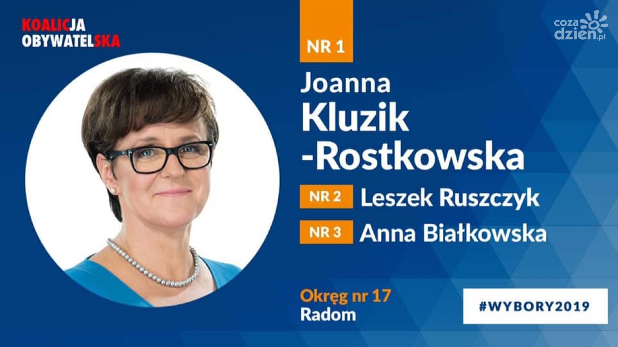 Joanna Kluzik Rostkowska Liderką Listy Ko W Okręgu Radomskim 6841