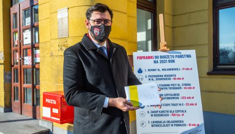 Konrad Frysztak o poprawkach do budżetu - konferencja prasowa (zdjęcia)