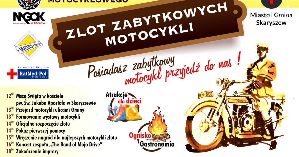 Zlot Zabytkowych Motocykli W Skaryszewie Przygotowano Wiele Atrakcji