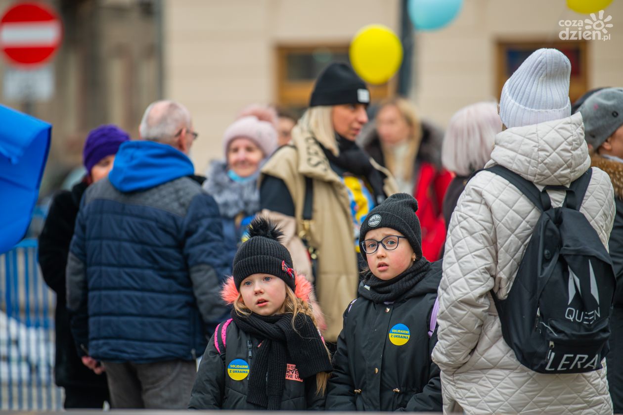 Manifestacja solidarności z Ukrainą na radomskim Rynku