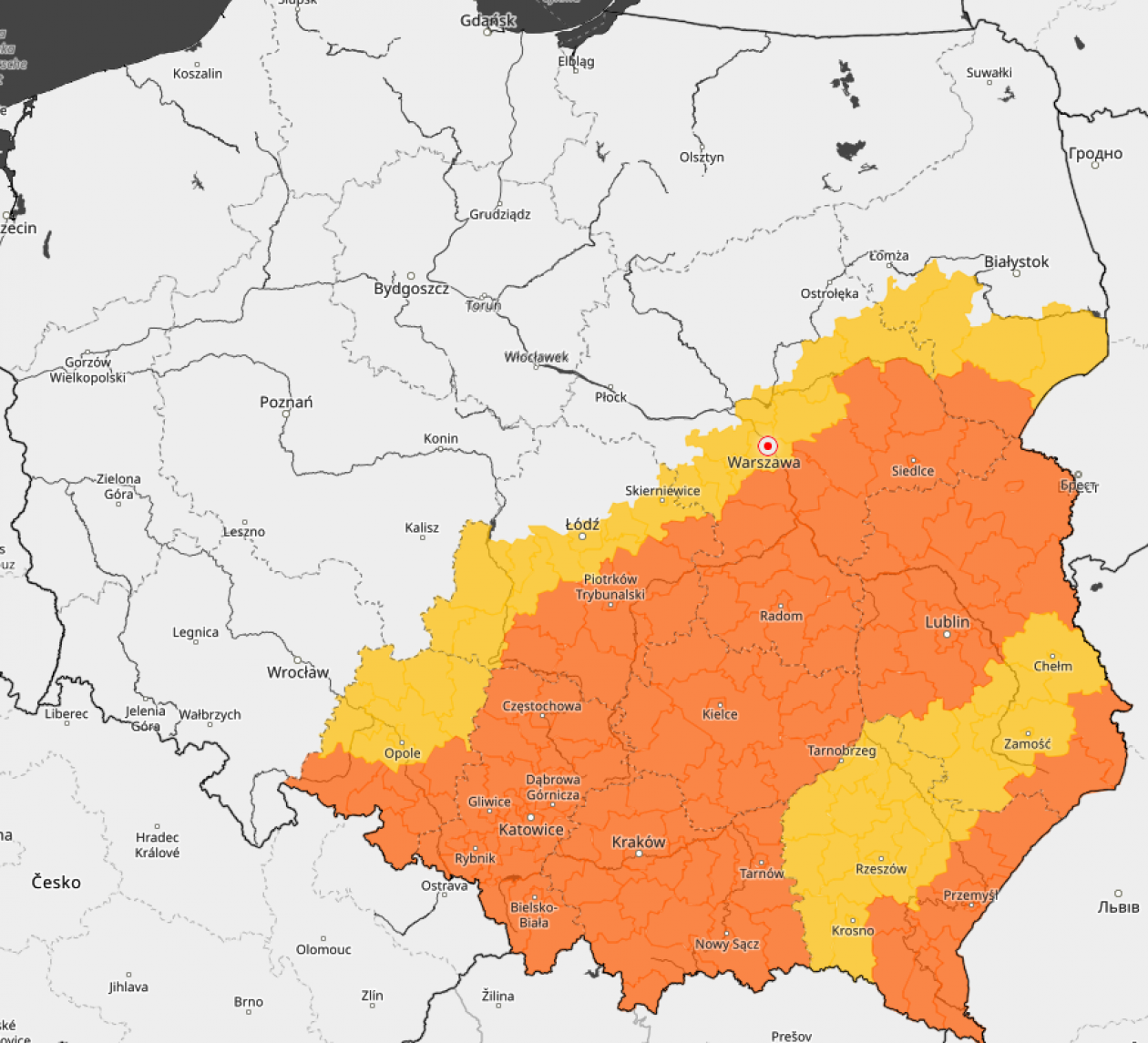 Uwaga! Groźne burze, silny wiatr i deszcz