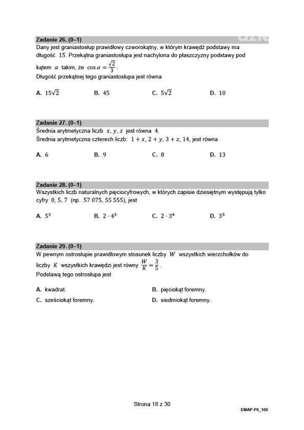 Matura z matematyki. Zobacz jakie były zadania