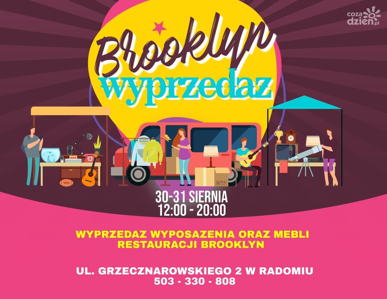 Wyprzedaż garażowa w restauracji Brooklyn 