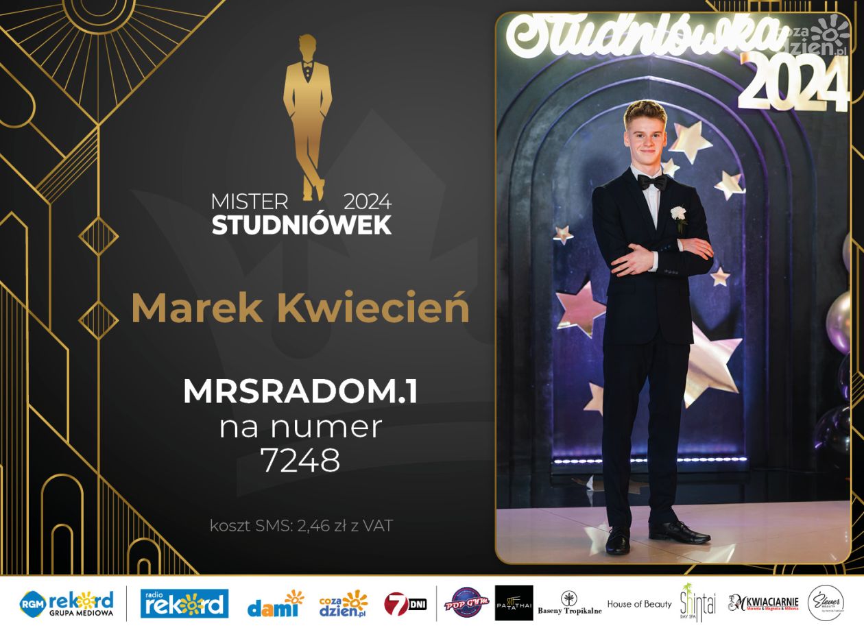 Mister Studniówek 2024 - sylwetki kandydatów