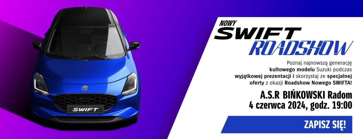 Wielki powrót Suzuki Road Show, którego gwiazdą będzie nowy Swift