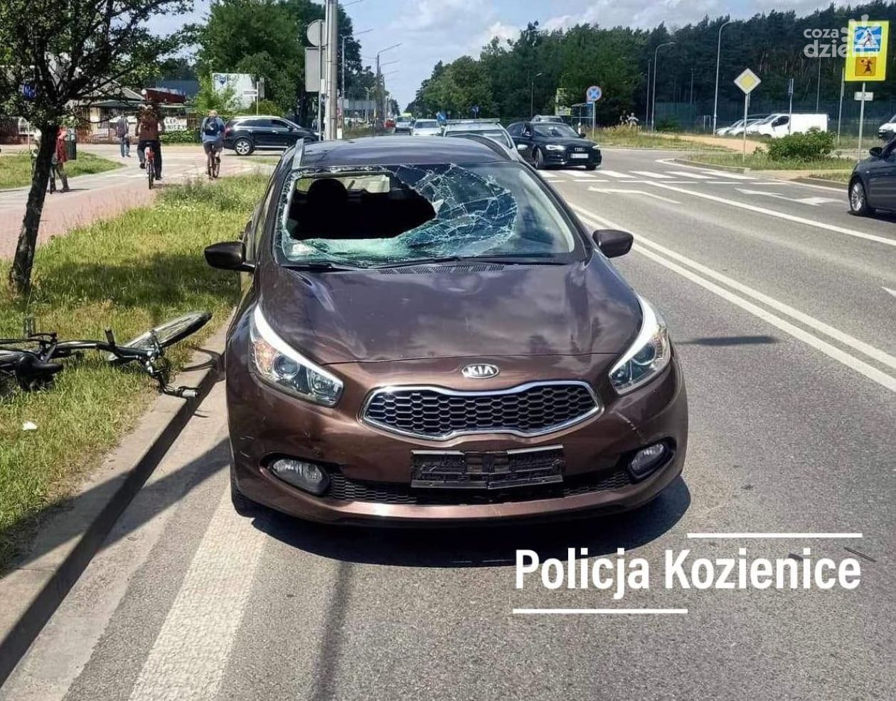 Potrącenie rowerzysty w Kozienicach