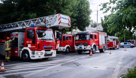 Pożar przy ul. Okulickiego (zdjęcia)