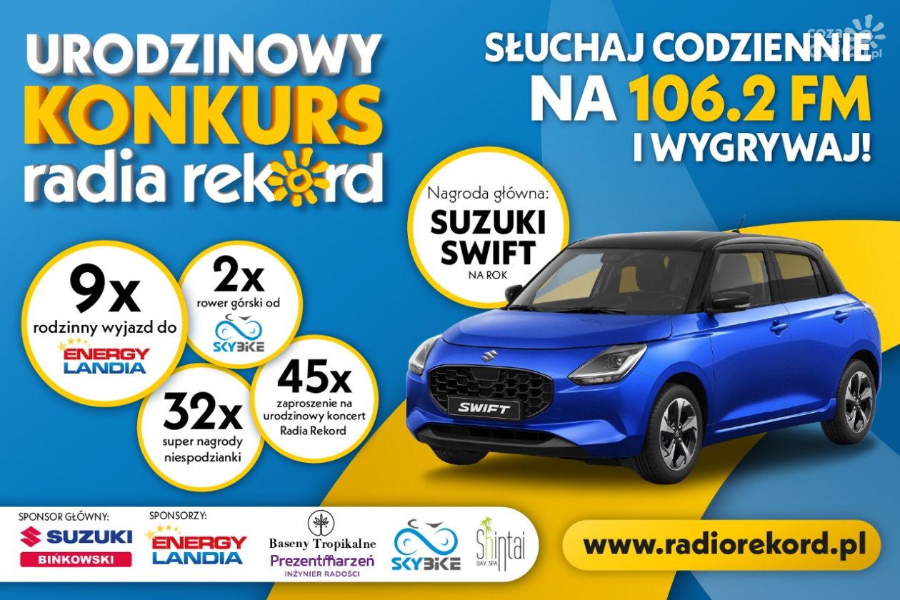 Urodzinowy Konkurs Radia Rekord. Do wygrania samochód! [FORMULARZ ZGŁOSZENIOWY]