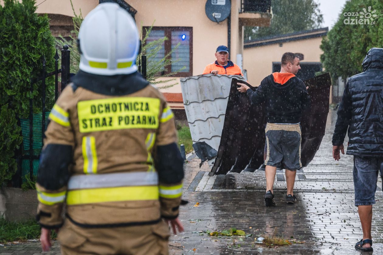 Skutki nawałnicy w gminie Jedlińsk