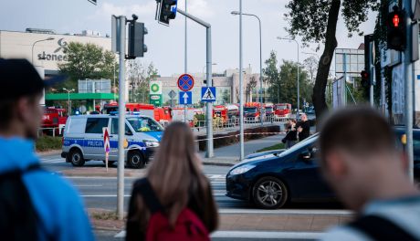 Praca służb ratunkowych przy wycieku gazu (zdjęcia)