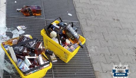 Wybił szybę w sklepie i ukradł alkohol oraz papierosy. Wpadł kilka godzin później