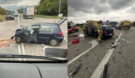 Trzy auta zderzyły się na obwodnicy południowej Radomia