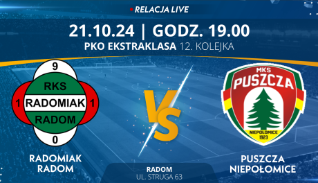 Radomiak Radom - Puszcza Niepołomice (relacja LIVE)