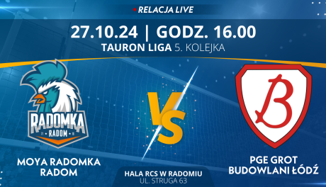 Sport Moya Radomka Radom - PGE Grot Budowlani Łódź (relacja LIVE)