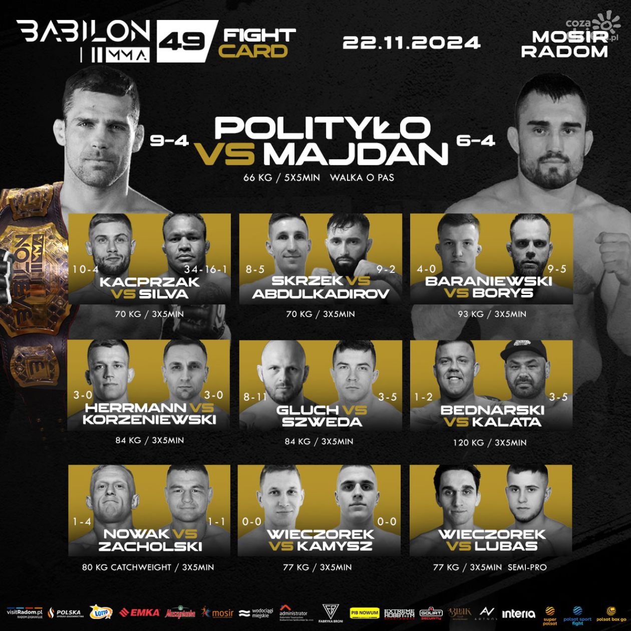 Babilon MMA 49 w Radomiu już 22 listopada