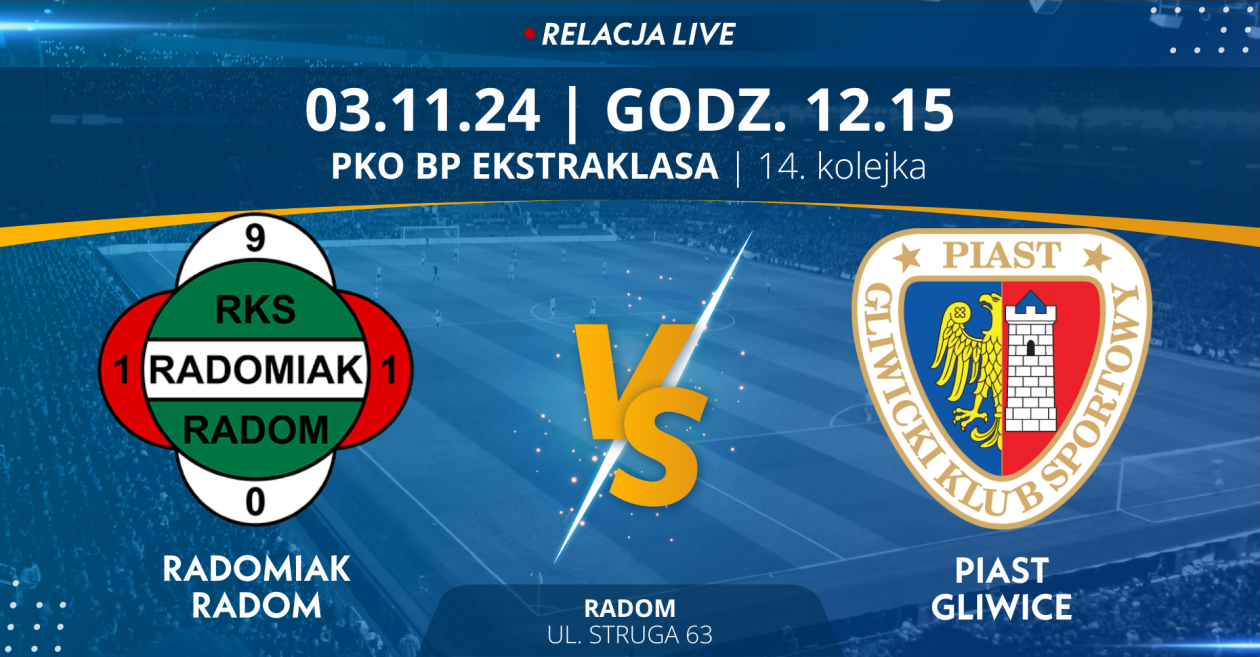 Radomiak Radom - Piast Gliwice (relacja LIVE)