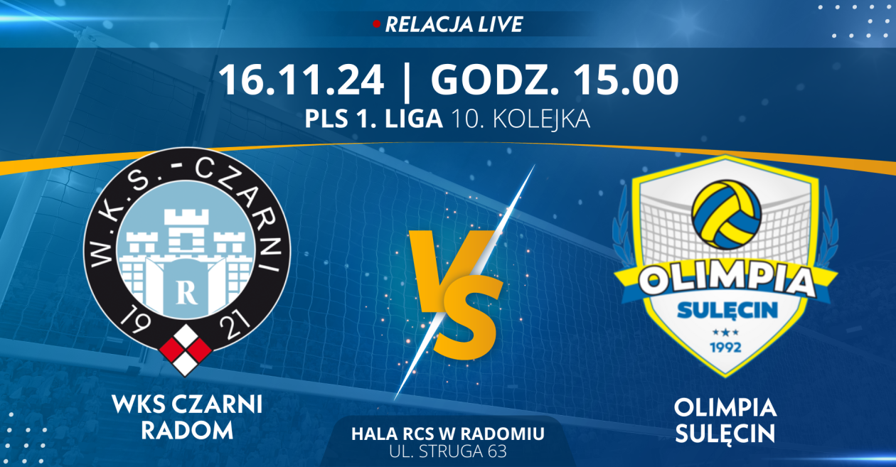 WKS Czarni Radom - Olimpia Sulęcin (relacja LIVE)