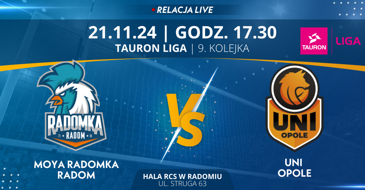 Moya Radomka Radom - Uni Opole (relacja LIVE)