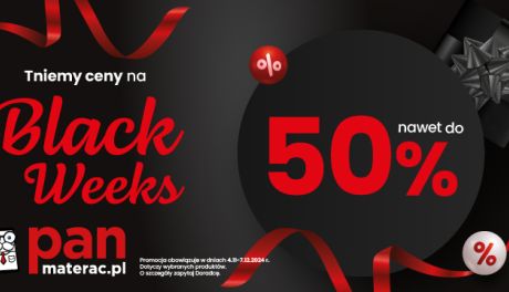 Black Weeks w salonie Pan Materac – rabaty do 50%!