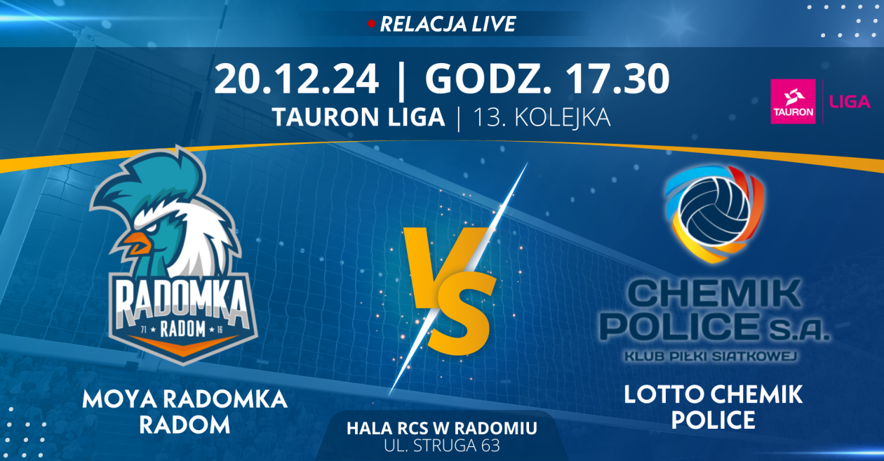 Moya Radomka Radom - Lotto Chemik Police (relacja LIVE)