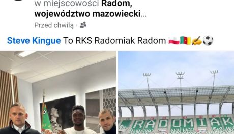 Drugie zimowe wzmocnienie Radomiaka Radom. Środkowy obrońca Steve Kingue piłkarzem "Zielonych"