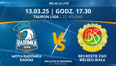 Moya Radomka Radom - BKS Bostik ZGO Bielsko-Biała (relacja LIVE)