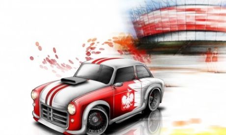 Samochód polskiej Reprezentacji na Euro 2012