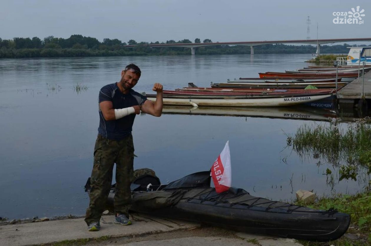 Kajakarz na finiszu swojej wyprawy