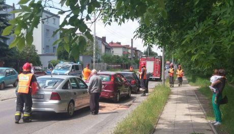 Zderzenie czterech aut na Przytyckiej