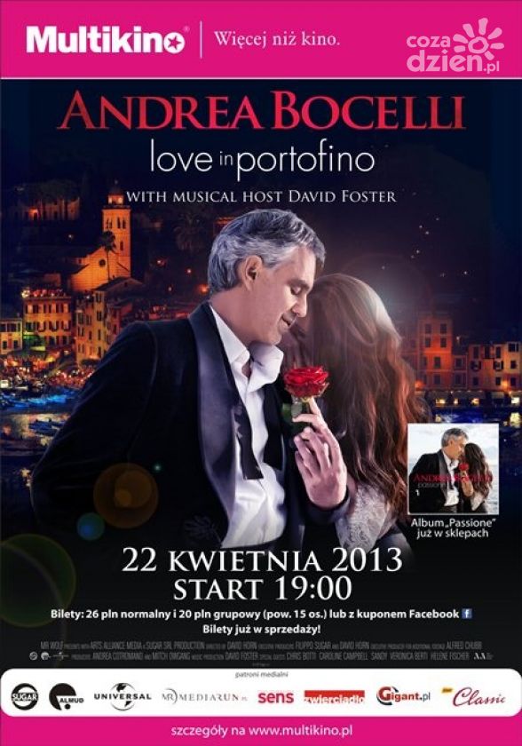Andrea Bocelli „Love In Portofino” w MULTIKINIE